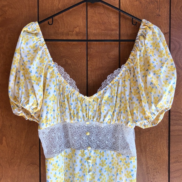 for Love and Lemons FL&L Daffodil Mini Dress S EUC - Picture 8 of 16